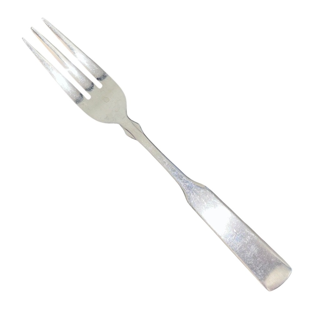 Vintage | 40 Silver Plated B11 |‎ 3 Tine Dinner Fork | Fiddle Handle | 8"